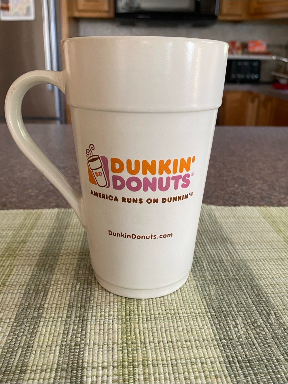 Dunkin' Donuts Cream Ceramic Coffee Mug with Logo - Cream